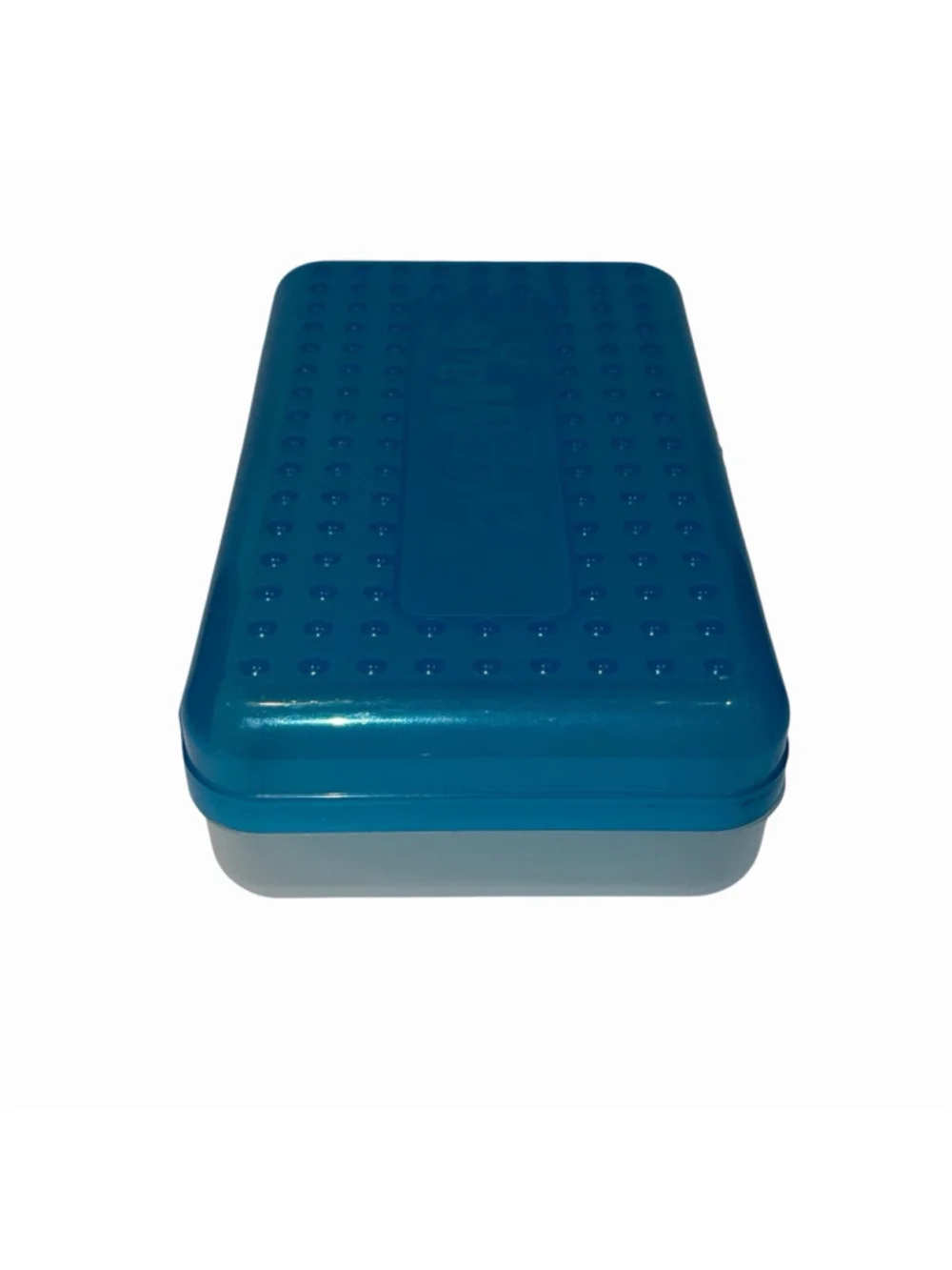 Spacemaker Vintage 90s Pencil Box Case Teal and Clear Made in the USA Nostalgic